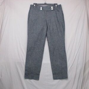 Willi Smith Gray Button Detail Elegant Dress Pants Womens Size 4